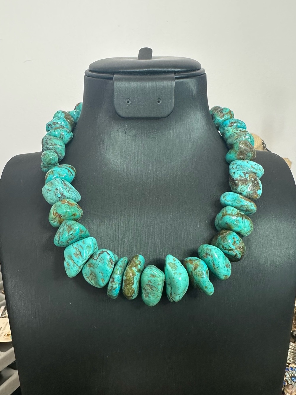 Alice Platero Navajo Stranded Turquoise Beaded Necklace Sterling